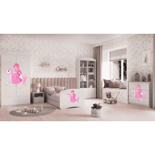 Babydreams fehér hercegnős lóágy fiókkal, matrac nélkül 180/80 gyermekágy