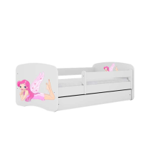  Babydreams fehér tündérágy szárnyakkal, fiók nélkül, matrac nélkül, 160/80 gyermekágy