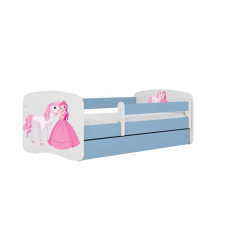 Babydreams kék hercegnős lóágy fiókos latex matraccal 180/80 gyermekágy