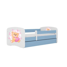 Babydreams kék mackó pillangóágy, fiók nélkül, matrac nélkül, 140/70 gyermekágy
