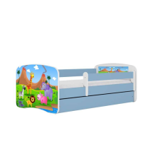 Babydreams kék szafari ágy fiókkal, matraccal 180/80 gyermekágy