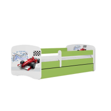Babydreams zöld formula ágy fiókkal, latex matrac 140/70 gyermekágy