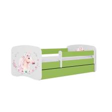 Babydreams zöld lóágy fiók nélkül, matrac 180/80 gyermekágy