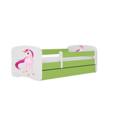 Babydreams zöld unikornis ágy fiókkal, matraccal 160/80 gyermekágy