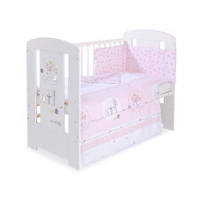  BABYLION PRÉMIUM 3 RÉSZES ÁGYNEMŰHUZAT SZETT - KEDVES MADARAK - RÓZSASZÍN babaágynemű, babapléd