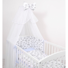  BabyLion Prémium 5 részes ágyneműhuzat szett - Kék - Szürke felhők babaágynemű, babapléd