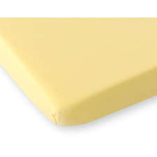 BabyLion Prémium Gumis Jersey lepedő - 70x140 - Citromsárga babaágynemű, babapléd