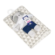 BABYMATEX Panda Grey játékos takaró 75 x 100 cm babaágynemű, babapléd