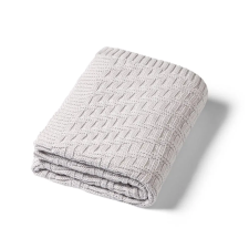 Babyono babatakaró organikus pamut kötött 75x100cm szürke 1647/02 lakástextília