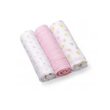 Babyono BabyOno textilpelenka színes 3db 382/05 #Rózsaszín mosható pelenka