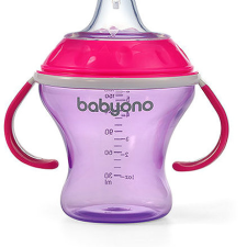 Babyono Csöpögésmentes tanulópohár puha ivócsőrrel, 180 ml, rózsaszín babaétkészlet