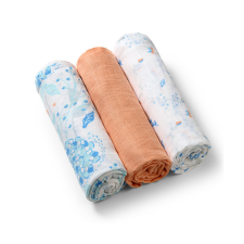 Babyono Muszlin Pelenka Super Soft Narancs 3db (70x70cm) mosható pelenka