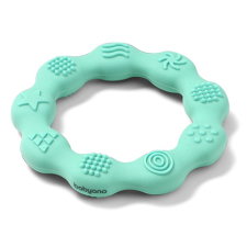 Babyono Ring szilikon gyűrű rágóka, türkiz rágóka