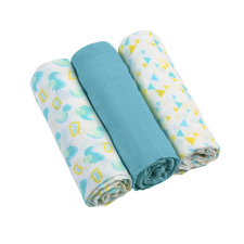 Babyono textilpelenka színes 3db - kék mosható pelenka