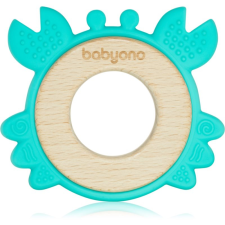 Babyono Wooden & Silicone Teether rágóka Crab 1 db rágóka