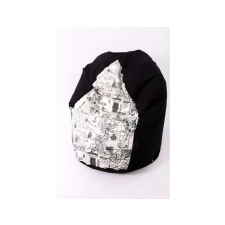  Babzsákfotel hatalmas felnőtt fekete tengeri hódító UTOLSÓ bútor