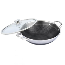 BachMayer rozsdamentes acél WOK serpenyő 32 cm BM-1032-32 edény