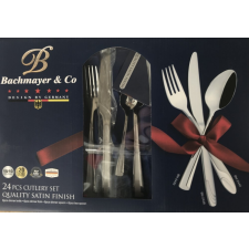  Bachmayer /Satin/ 24 részes evőeszközkészlet tányér és evőeszköz
