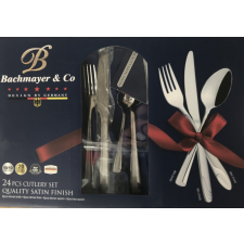 Bachmayer /Satin/ 24 részes evőeszközkészlet tányér és evőeszköz