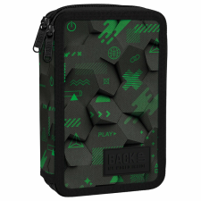  BackUp fiús tolltartó – 2 emeletes, töltött sötétszürke-zöld tolltartó