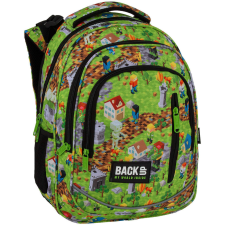  BackUp R61 Minecraft iskolatáska – ergonomikus hátizsák 3 rekesszel, mellkaspánttal (39x27x20 cm) iskolatáska