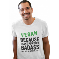 Badass Vegan - Férfi V Nyakú Póló férfi póló
