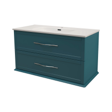 BADEN HAUS TIFFANY ALSÓSZEKRÉNY MOSDÓVAL 101X56,8X46CM OLAJKÉK, FÜGGESZTETT fürdőszoba bútor