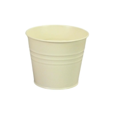  Bádog kaspó selyem-matt - krém 13x11cm dekorációs kellék