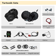  Bafang középmotor kerékpár átalakító szett 48V 1000W kerékpár és kerékpáros felszerelés