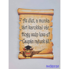  Baglyos papirusz idézettel - Az élet, a munka tárt karokkal… dekorációs kellék