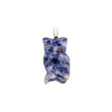 Bagoly medál szodalit spot 2x4cm medál