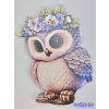  Bagoly tábla virágkoszorúval a fején