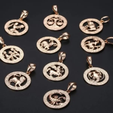 Bak csillagjegy nyaklánc - rózsaarany amulett nyaklánc
