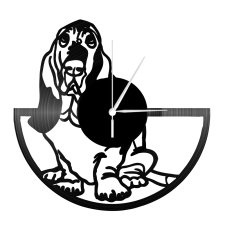 Bakelit falióra - Basset Hound kutya (WDWR-bko-00317) falióra