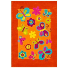 Bakero Bakero Dětský koberec Kids Butterfly orange (140x200 cm) lakástextília