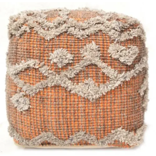 Bakero Bakero Pouf Keoni grey/orange (40x40 cm) lakástextília