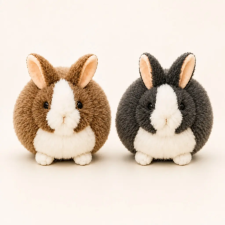 Baking &amp; Pet Kft Gömbölyű plüss nyuszi figura 20cm plüssfigura