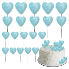 Baking & Pet Kft Kék Szív Tortadísz Beszúró – 20 Darabos Szett sütés és főzés