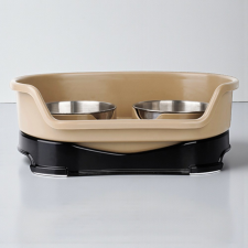 Baking &amp; Pet Kft Kétoldalas evéslassító,habzsolásgátló fém kutyatál-25cm kutyatál