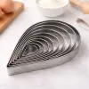 Baking &amp; Pet Kft Vízcsepp fém sütemény kiszúró szett- 10db-os