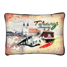 Balaton díszpárna, Tihany, sárga lakástextília