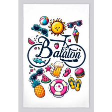  Balatonos kéztörlő, konyharuha, Balaton bringa lakástextília