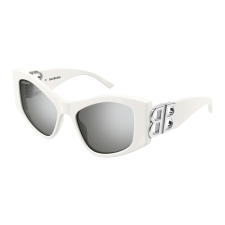 Balenciaga BB0287S-006 SHINY WHITE FLASH SILVER napszemüveg napszemüveg