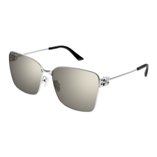 Balenciaga BB0338SK-006 SHINY SILVER MIRROR SILVER napszemüveg napszemüveg