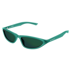 Balenciaga BB0402S 005 SHINY TRANSPARENT EMERALD GREEN GREEN MIRROR(DOUBLE) napszemüveg
