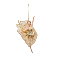 Balerina Imperatrice fa dísz, 17 cm, arany karácsonyfadísz