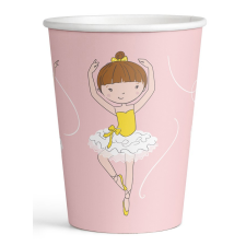 Balett, Balerina Little Dancer papír pohár 8 db-os 250 ml party kellék