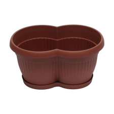  Balkonláda bordázott, 2 virághoz 20x30x15 cm dekorációs kellék