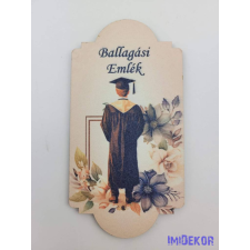  Ballagási emlék 7x12cm - Fiú virágokkal dekorációs kellék