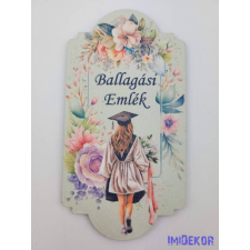  Ballagási emlék - Lány virágokkal Vintage dekorációs kellék